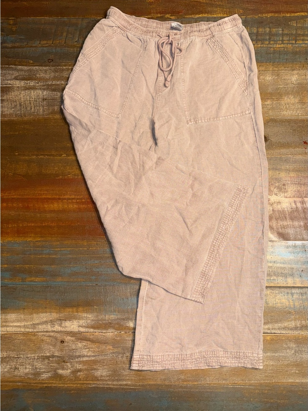 Joie Wide Leg Drawstring Pants in Dusty Mauve